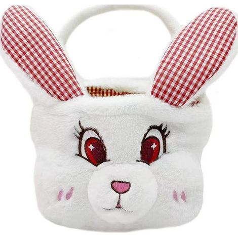 Panier En Peluche Lapin - Panier À Oeufs De Pâques - Pour Chasse Aux Oeufs Et Cadeaux - Hauteur 10 Pouces - Pour Enfants À Partir De 3 Ans - 1 Pièce (1/4)