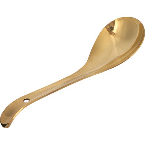 Cuillères de service en laiton pur lisse et épais, cuillères à soupe, cuillères de cuisine communes, porte-cuillères plaqués or pour plans de travail, porte-cuillères en laiton pour plaques de cuisson (1/5)