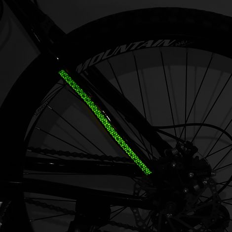 2 Rouleaux de Bandes Réfléchissantes pour Roues de Vélo Sécurité (Vert) (1/5)