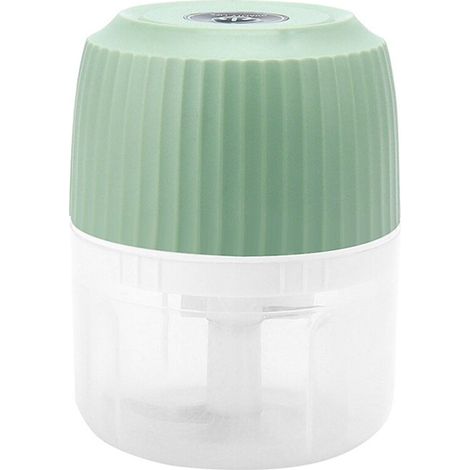 Mini robot culinaire électrique, hachoir à ail, à légumes, à piment, à viande et à gingembre, mixeur rechargeable par USB - Vert (1/5)
