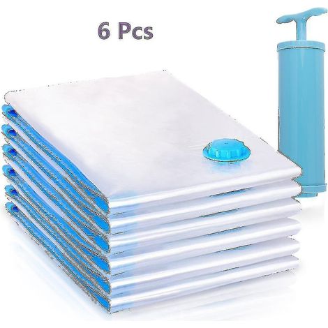 Sacs de rangement sous vide avec pompe manuelle - Format jumbo, lot de 6 (1/4)