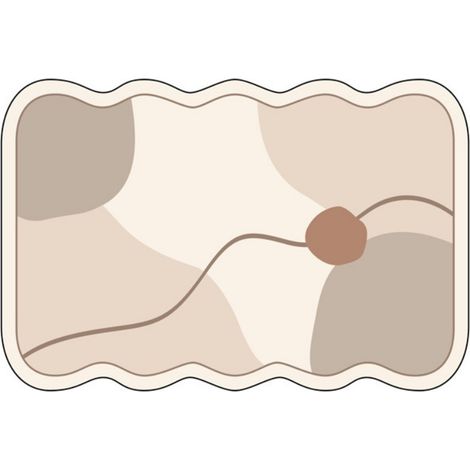 LAN Dessin approximatif [forme carrée-courbe] 4060cm (terre de diatomées) Tapis de sol en terre de diatomées, tapis antidérapant pour salle de bain, tapis absorbant pour porte de toilettes (1/5)