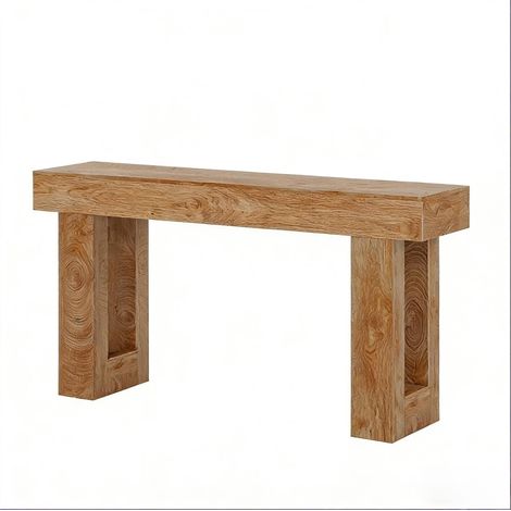Tavolo consolle in legno ingegnerizzato 160 x 35 x 85 cm marrone stile rustico MODENUIT (1/5)