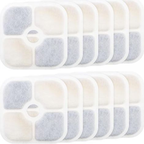 Filtres de fontaine à eau 12 pièces - pour Catit PIXI 43717 - Filtre à charbon actif - Haute qualité - Purifiant - Recharge - Filtres de fontaine pour animaux de compagnie - Rectangle - Fontaine pour (1/5)