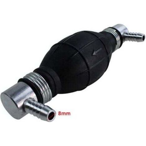 Pompe Poire d'Amorçage pour Système Alimentation Carburant Gasoil Essence Diesel 8mm Coude 90° Universel (1/2)