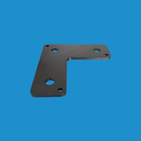 Platine acier percée 126 x 126 mm (1/2)