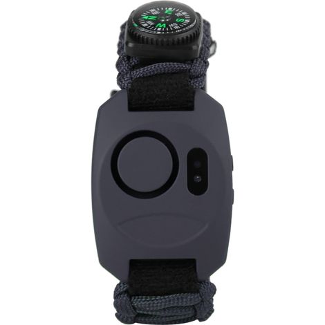 130 dB persönlicher Sicherheits-Armbandalarm, Notfall- und Überlebensalarm für den Außenbereich (Schwarz) (1/5)