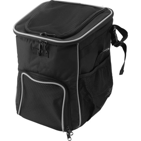 Panier de vélo pour chien, imperméable, respirant et amovible, sac à dos de transport pour chien, idéal pour les voyages en plein air, noir (1/5)