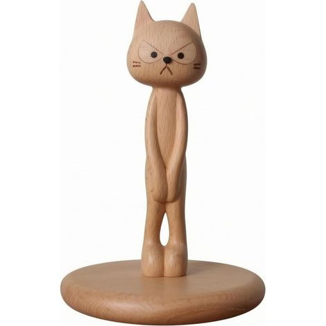 Porte-rouleau de papier toilette décoratif en forme chat, figurine