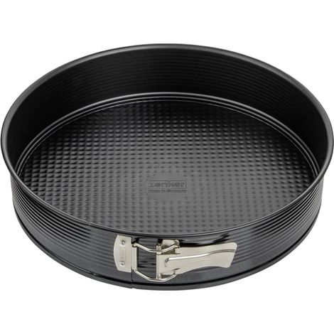 6502 Moule à manqué à charnière 24 cm, moule rond, moule à gâteau, Acier, Noir, 24 x 24 x 6,5 cm, 9-Inch (1/5)