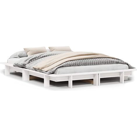 Maison Exclusive - Letto senza Materasso Bianco 150x200 cm Legno Massello di Pino