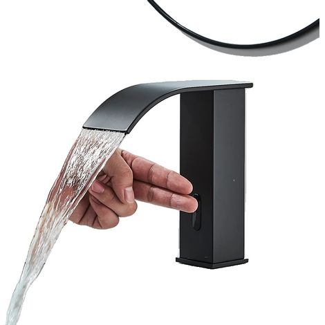 Robinet de lavabo de salle de bain à capteur intelligent, construction en laiton durable, fonctionnement sans contact (1/2)