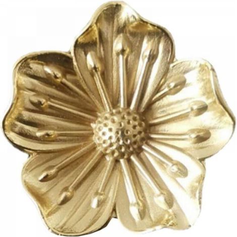 (6PCS)Poignée de Poignée de Poignée de La Poignée de L' Armoire de Fleur: Boutons de Placard en Laiton Boutons de Poignée de Tiroir pour Meubles Tiroir de Placard de Cuisine (1/5)