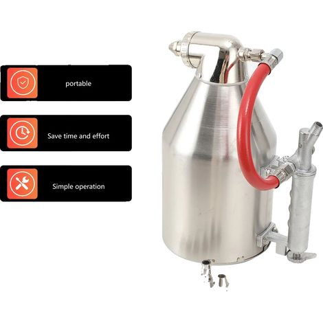 Pistolet à peinture, Capacité 3500 ml, Dimensions 22 x 26 cm, Type d'alimentation Gravité, Pression de travail 0,4-0,7 MPa, Buses interchangeables 4/6/8 mm (1/5)