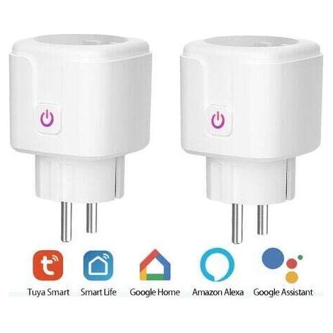 BUNTHAUS PA Aiperq Prise Connectée WiFi, Lot de 2 Prise Intelligente Compatible avec Alexa, Google Home et Smart Life, Prises Programmables WiFi avec Contrôle à Distance, Contrôle Vocal et Fonction de (1/4)