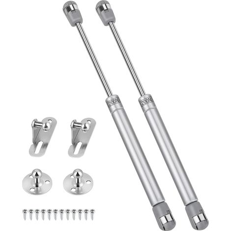 Pneumatische Gasdruckfedern (2er-Pack, 200 N) für Schränke, Hydraulikstangen und schwere Anwendungen, Teleskoppuffer für Wohnmöbel