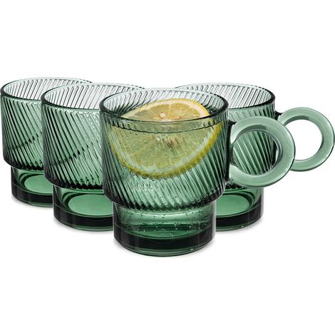 Bicchieri da caffè e tè verde 300 ml, confezione da 4 pezzi. (1/5)
