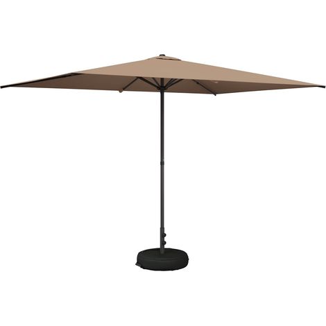 Garden Parasol with Base 200 x 300 cm Polyester Rectangular vidaXL (1/5)