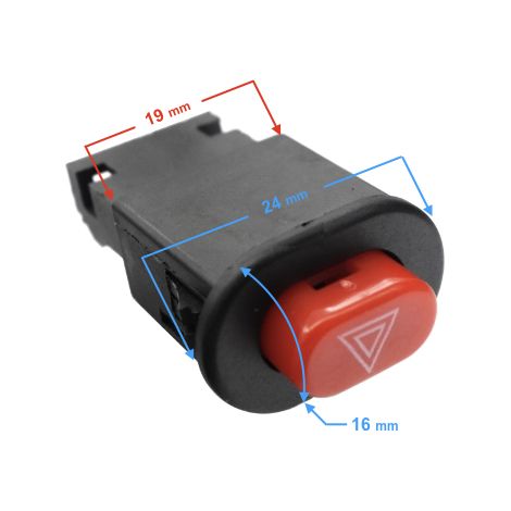 Interruttore uragano per scooter, interruttore luce di emergenza singolo (1/3)