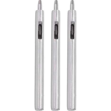 Lot 3 emporte-pièces ronds 3mm en acier allié pour bricolage cuir outil perforation (1/5)