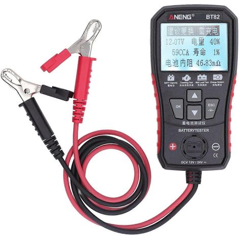Autobatterietester mit präziser Schnelltestfunktion, Taschenlampe, Hintergrundbeleuchtung und Display, Autobatterieanalysator für