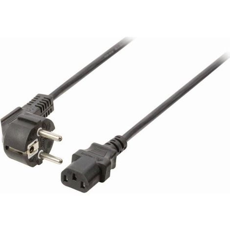 NEDIS Power Cable - Schuko Male Angled - IEC-320-C13 - 3.0 m - Noir (1/2)