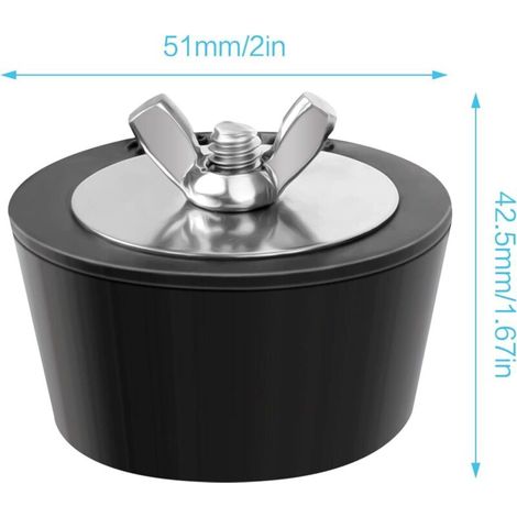 Bouchon d'hiver pour Piscine, 2Pcs Bouchons d'hiver en Caoutchouc Empêchent le Tuyau de Vidange d'être Endommagé par le Gel, Bouchon de Piscine d'hiver pour les Piscines et les Spas (Diamètre 51mm/2") (1/3)