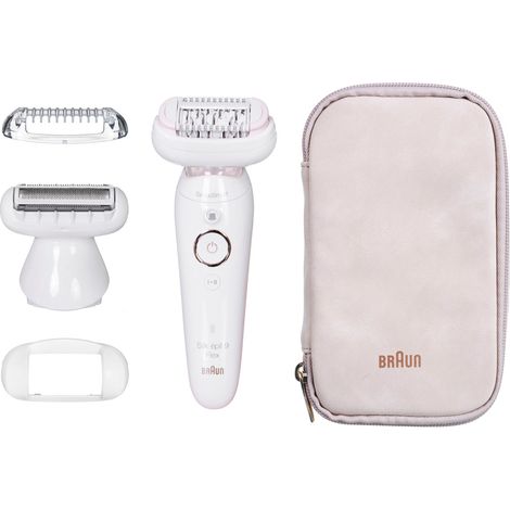 Épilateur électrique Braun Silk-épil 9 Flex 9-002 - Tête flexible - Épilation longue durée - Blanc (1/5)