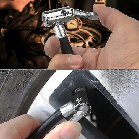 Connecteur de valve de pneu, valve de pneu standard à filetage fin, adaptateur de tuyau de gonfleur de pneu de voiture avec mandrin de verrouillage pour moto, vélo, camion, outil de réparation (