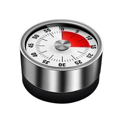 Timer,Minuteur de Cuisine mécanique, Minuterie magnétique adsorbable,Affichage Temps Restant avec Alarme Sonore,Minuterie Aimanté,Timer pour Cuisson - 60 Minutes. (1/4)