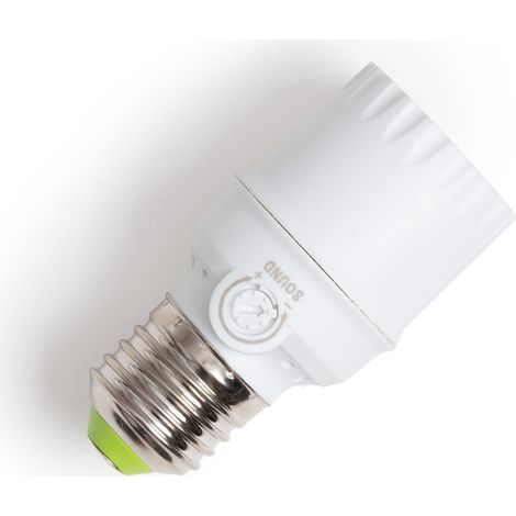 Sensor de Sonido para Bombillas E27 Casquillo Gordo Blanco (1/4)
