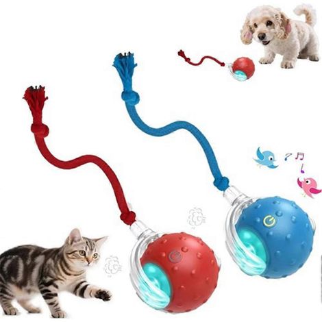 Intelligenter, automatischer Rollball mit Piepton, elektrisches interaktives Haustierspielzeug für Hunde und Katzen, selbstbewegender Ball für drinnen