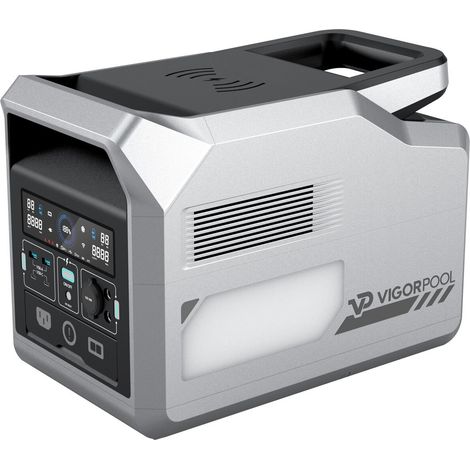 Powerstation Captain 1200W – Centrale électrique portable 1280Wh – Chargeur induction – Compatible panneaux solaires – Poids 14,5 kg (1/5)