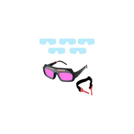 Lunette Soudeur ,Lunettes de Soudure pour Protection,Auto Assombrissantes ,Lunettes Anti-Eblouissement Lunettes de Soudage pour Soudeur à Souder Extérieurs (1/5)