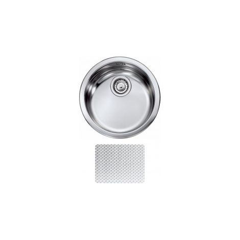 CM 011999.X0.01.2016 Cinzia Lavello da Incasso 1 Vasca Circolare Acciaio Inox Antigraffio Piletta 3,5 Pollici colore Inox (1/5)