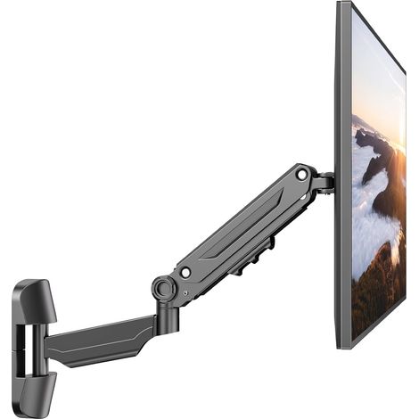 Support Mural Ecran PC de 17-42 Pouces Écran PC et TV, Bras Ecran PC, Support Ecran PC Mural, Inclinaison, Pivotement, Rotation et Hauteur Réglable, Load 12KG, VESA 75/100 (1/5)