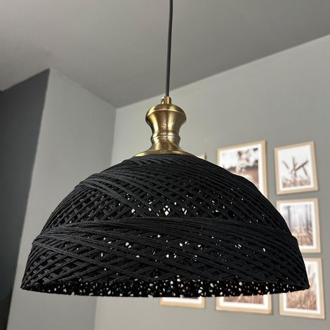 bamyum Yimpi Bohem Suspension Luminaire en Metal de 30cm, Lustre Salon, Cuisine, Chambre, Salle à Manger, Couloir Lampe Ronde E27, Éclairage Intérieur