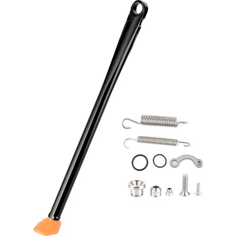 Support latéral en alliage d'aluminium CNC pour Husqvarna FE 250 FE 350 TE 125, tige noire et pied orange. (1/5)