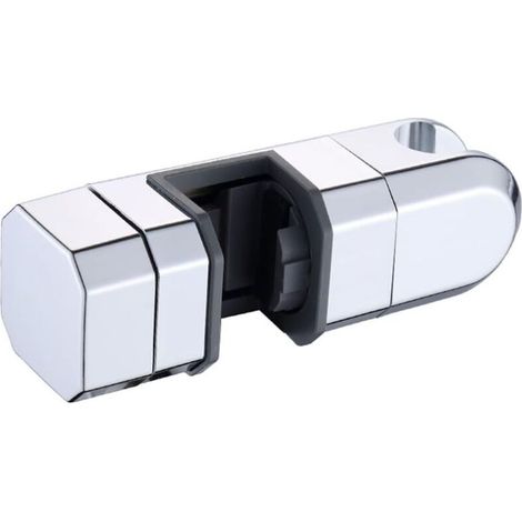 Shower Head Holder, Universal Fit for 15mm & 30mm Slide Bar, Adjustable Height & Angle, Scratch-Resistant ABS Material, Silver & Black Color Options (Silver)
