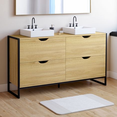 Lavabo doble DETROIT 4 cajones diseño industrial (1/5)