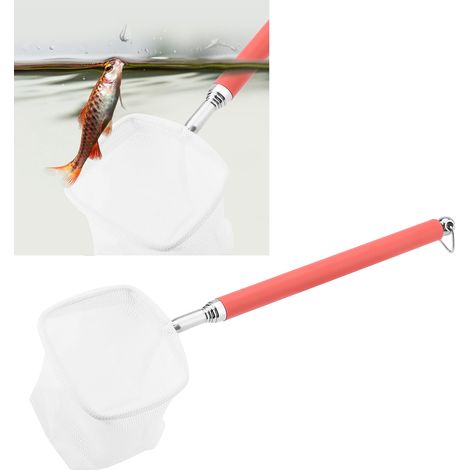 Épuisette Réglable 3D pour Aquarium - Filet de Pêche Écrevisses Poissons Rouge Carré (1/5)
