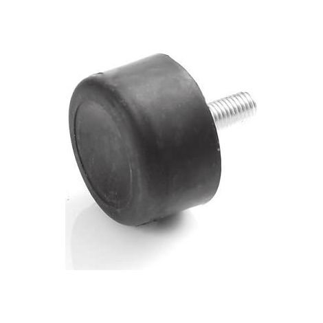 Tampone di gomma per piedino, con perno filettato unilaterale, diverse misure (M6 x 18, 20 x 23,5)