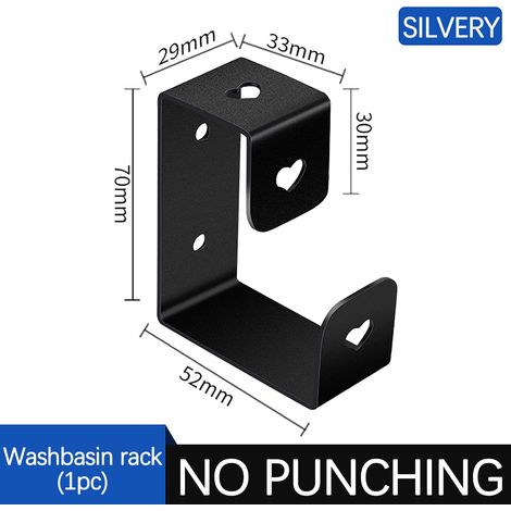 Porte-Objet Pour Lavabo - Support Murale Sans Perçage En Acier Inoxydable 304 - Charge Maximale 10 kg - Pour Salle De Bains Et Cuisine - 1 Pièce (1/5)