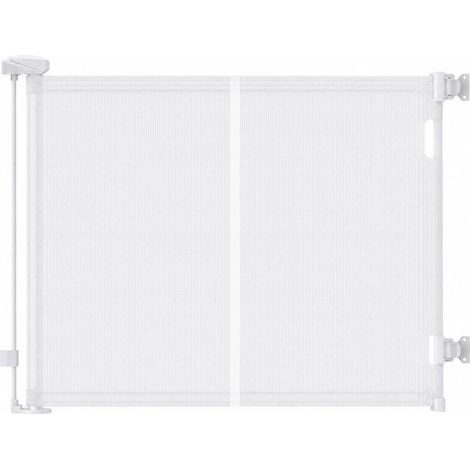 Barrière Sécurité pour Enfant Chien, Barriere de Securite Retractable, avec Renforcement en Fibre de Verre, pour Enfants et Aux Chiens Petits Moyens, Grands, 1.5M (1/5)