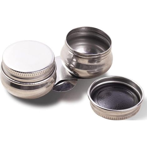 Récipient pour huile et peinture en acier inoxydable avec couvercle fileté pour atelier et cuisine contenant étanche