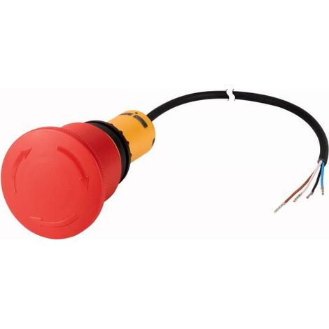 Boutons d'arrêt d'urgence RMQ Compact 45 mm coup de poing large déverrouillage par rotation 1o/1f EATON C22-PVT45P-K11-P65