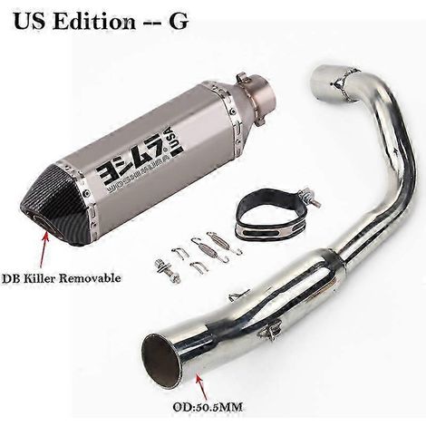Sistema Completo De Escape Para Motocicleta, Silenciador De Tubo De Enlace Medio Modificado, Extrable, Db Killer, Para Honda Cb600f Hornet 600, Cb600( US Edition-G) (1/5)