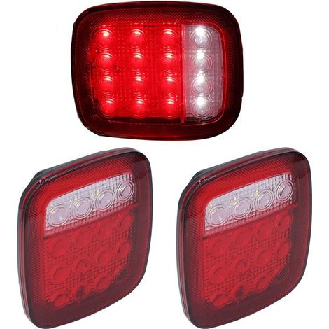 Adecuado para luces traseras, luz de freno trasera, luz intermitente de 16 LED, luz de marcha atrás, adecuado para Jeep Wrangler TJ CJ JK (1/5)