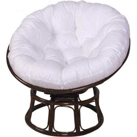 [JAMAIS UTILISÉ]Coussins de Chaise Ronds, Doux Épais Coussin Fauteuil Coussin Fauteuil Rotin pour Jardin ExtéRieur, Balcon Et Salon (Blanc 60x60 cm) (1/4)