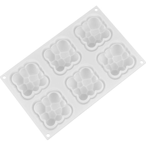 Moule à Gâteau 6 Cavités en Silicone 3D Nuage pour Mousse et Pâtisserie (1/5)